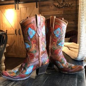 Hand tooled Corral boots